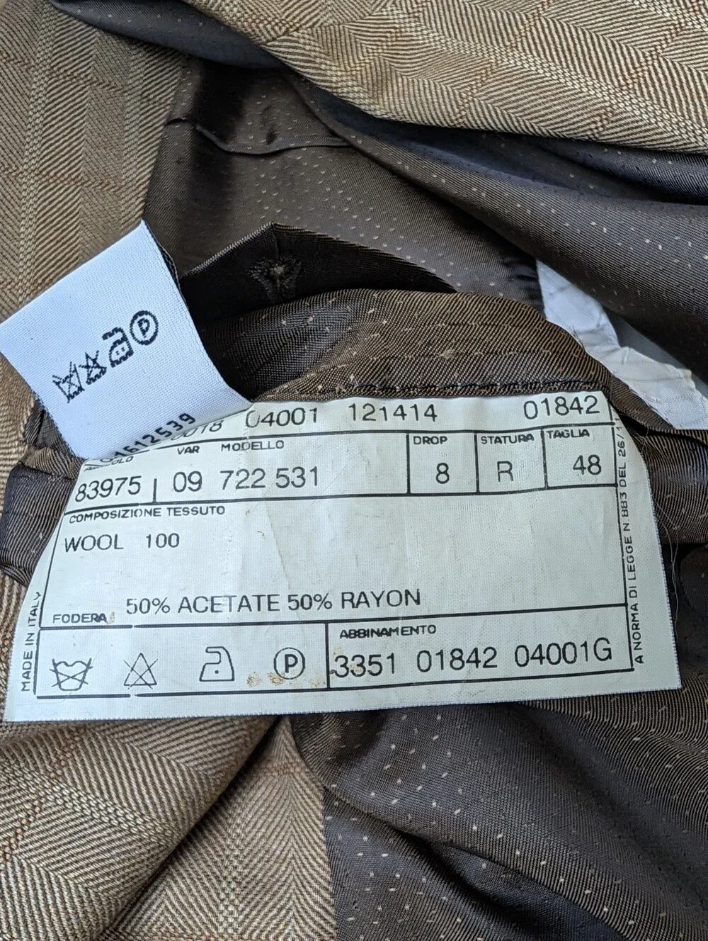 Barcelino x Marco Azzali Virgin Wool Sport Jacket in Soft Tan Herringbone